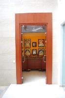 the pooja room entrance from the atrium.